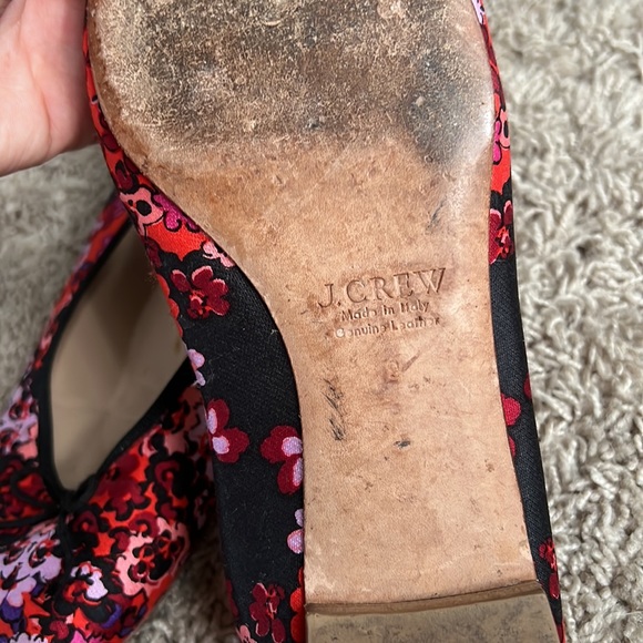 J.Crew Floral Flat Size 9 - Picture 2 of 2